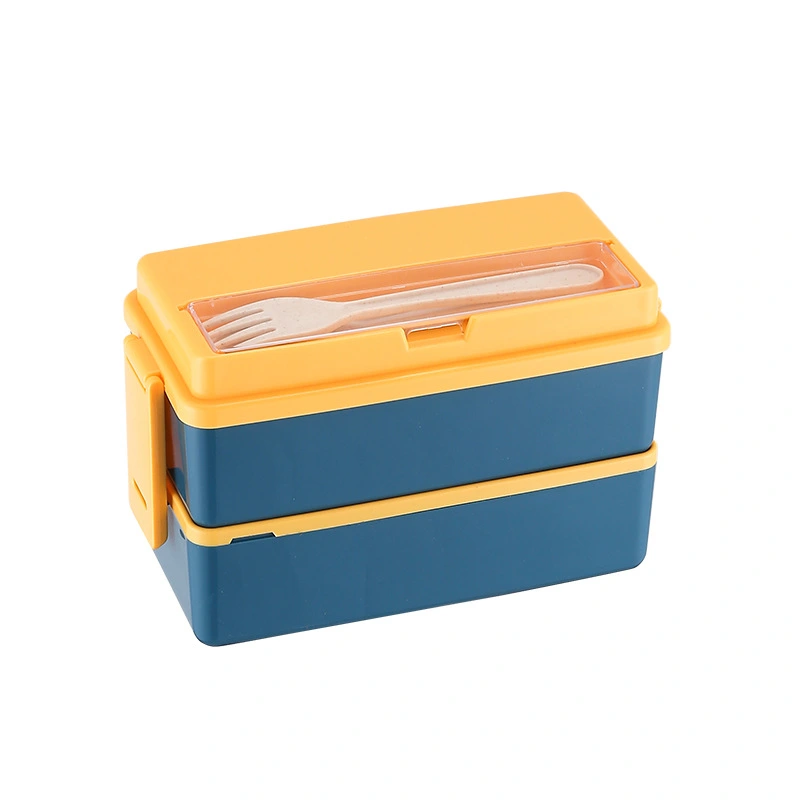 Microwave-heated lunch box Double-layer lunch box Office lunch box Plastic lunch box divider sealed lunch box