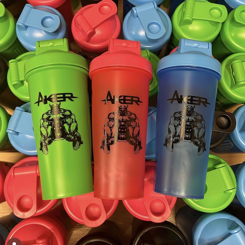 Plastic Shaker cup Protein powder milkshake cup Portable fitness water cup shaker cup logo