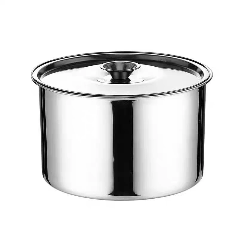 Seasoning jar Stainless steel round thickened flavor pot with lid commercial lard basin Kitchen seasoning jar BBQ seasoning jar