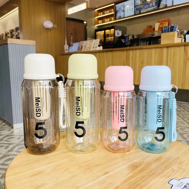 Water cup girls high appearance level tea water separation tea cup summer new portable large capacity plastic straw cup